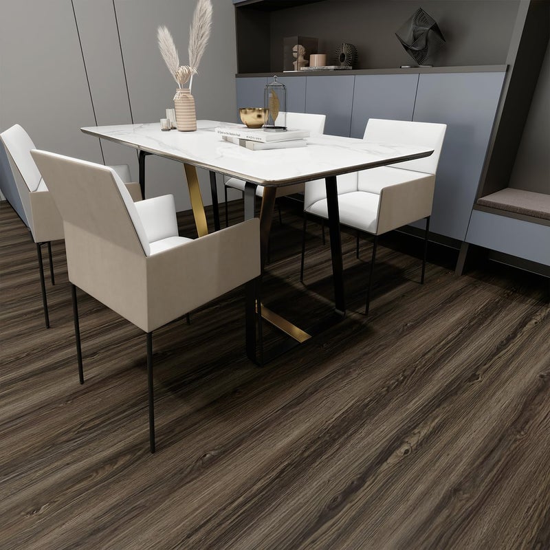 auxua Wood Grain Peel and Stick Floor Tiles - 11.8    Width, Full Roll Length of 394"" - Versatile Design for Any Space, Self Adhesive Vinyl Flooring, Waterproof and Non-Slip Features - Image 4